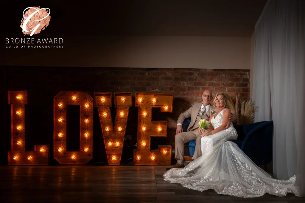 Rustic barn wedding ceremony near Hull.
