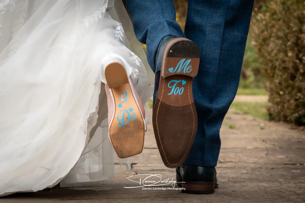 Cute bride and groom portrait captured by West Yorkshire wedding photographer.